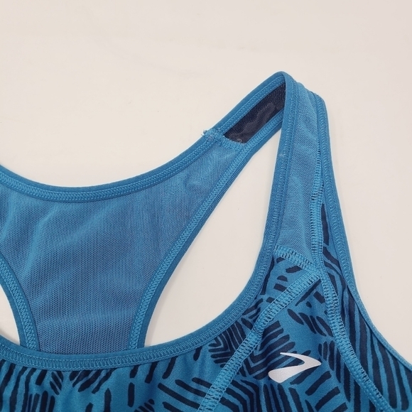 Brooks | Women's Blue and Black Printed Sports Bra (Size XL) - Picture 7 of 11